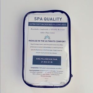 White king size microfiber pillowcases